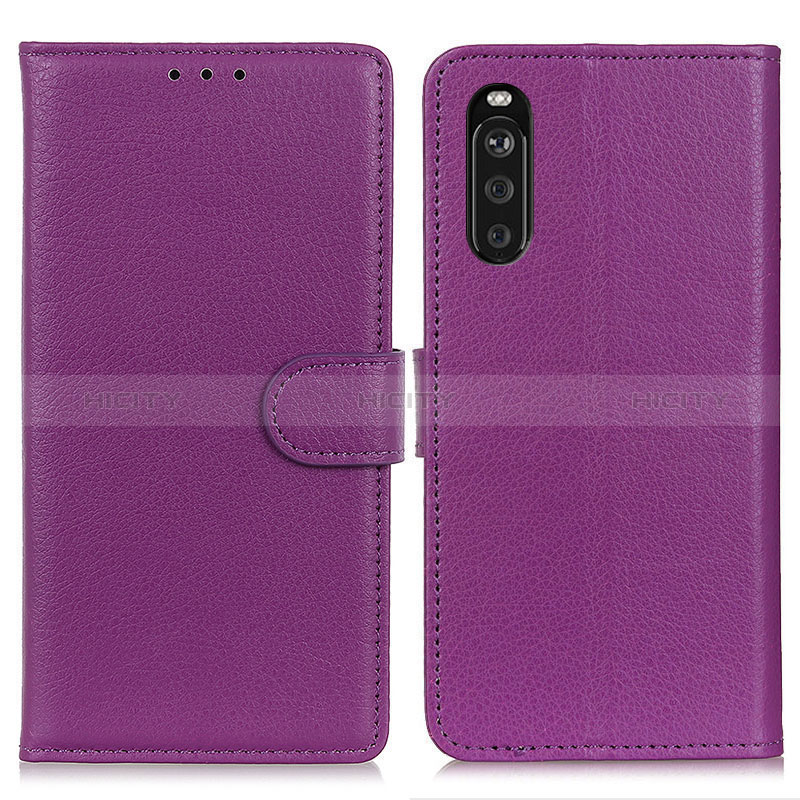 Funda de Cuero Cartera con Soporte Carcasa A03D para Sony Xperia 10 III Lite