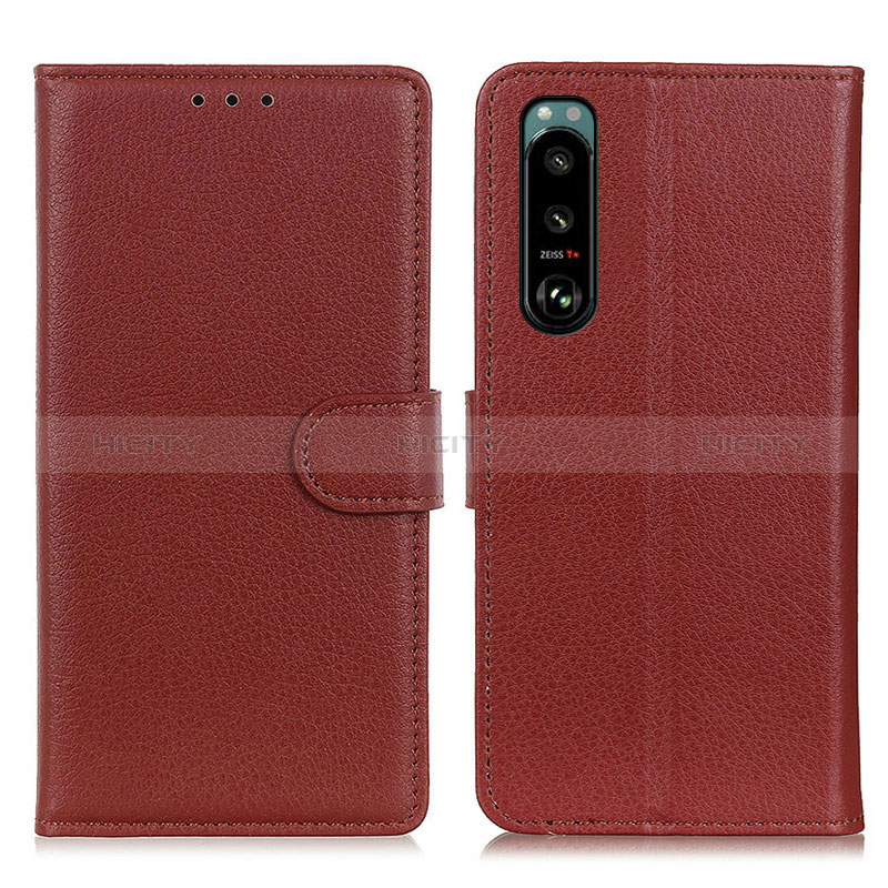 Funda de Cuero Cartera con Soporte Carcasa A03D para Sony Xperia 5 III SO-53B