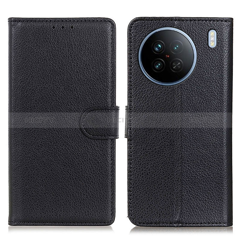 Funda de Cuero Cartera con Soporte Carcasa A03D para Vivo X90 5G Negro