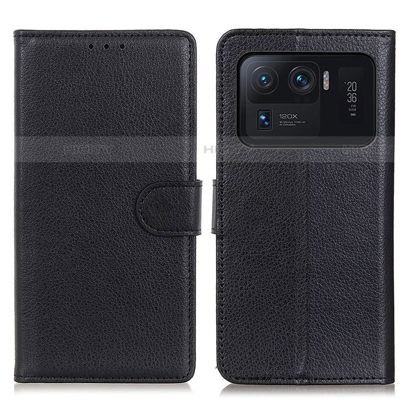 Funda de Cuero Cartera con Soporte Carcasa A03D para Xiaomi Mi 11 Ultra 5G Negro