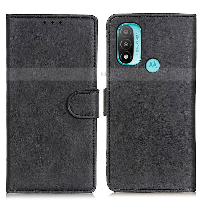 Funda de Cuero Cartera con Soporte Carcasa A04D para Motorola Moto E20 Negro