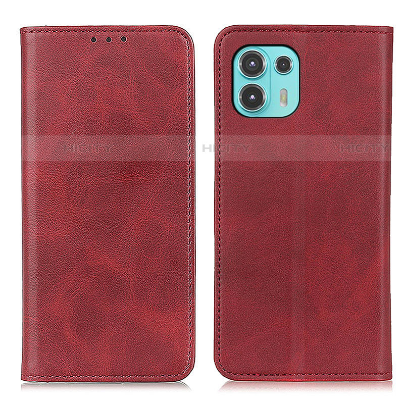 Funda de Cuero Cartera con Soporte Carcasa A04D para Motorola Moto Edge 20 Lite 5G Rojo