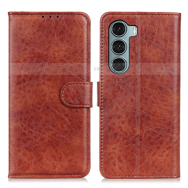 Funda de Cuero Cartera con Soporte Carcasa A04D para Motorola Moto G200 5G Marron