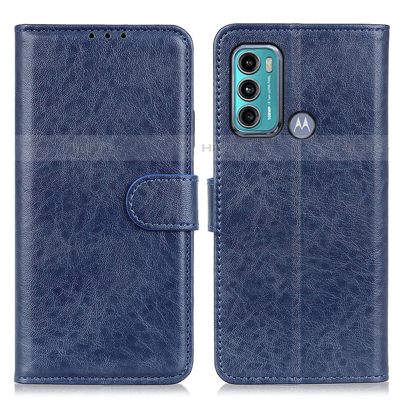 Funda de Cuero Cartera con Soporte Carcasa A04D para Motorola Moto G60 Azul