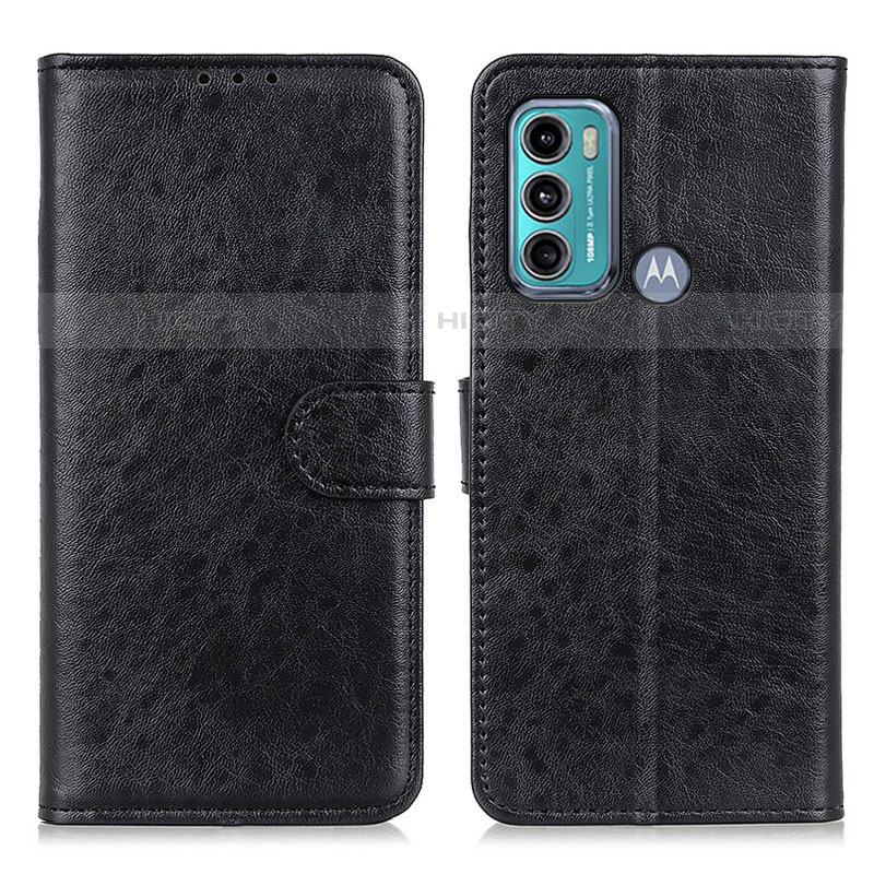 Funda de Cuero Cartera con Soporte Carcasa A04D para Motorola Moto G60 Negro