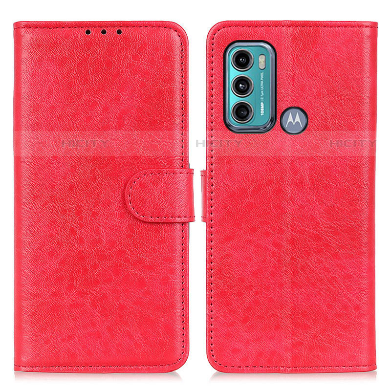 Funda de Cuero Cartera con Soporte Carcasa A04D para Motorola Moto G60 Rojo