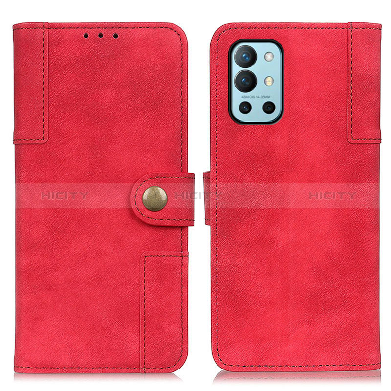 Funda de Cuero Cartera con Soporte Carcasa A04D para OnePlus 9R 5G Rojo