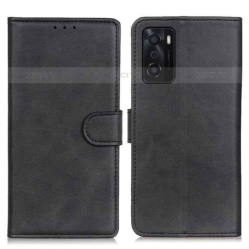 Funda de Cuero Cartera con Soporte Carcasa A04D para Oppo A55S 5G Negro