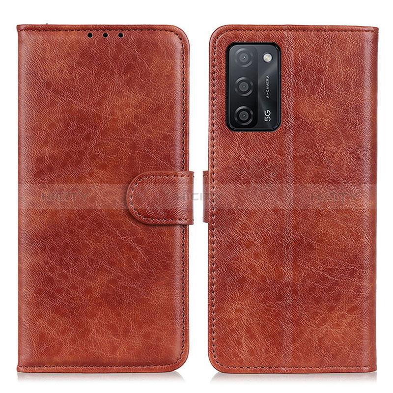 Funda de Cuero Cartera con Soporte Carcasa A04D para Oppo A56 5G Marron