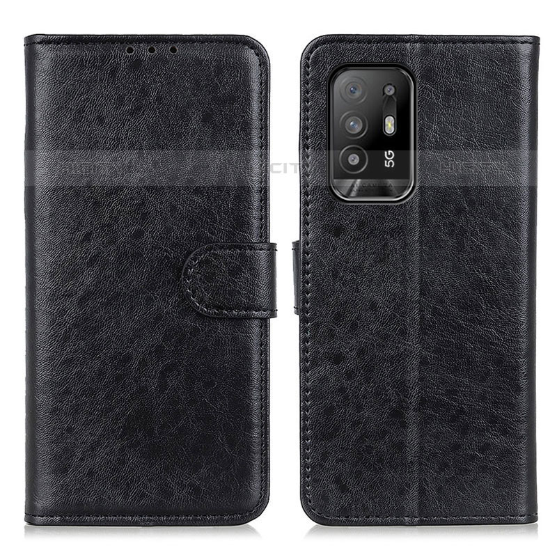 Funda de Cuero Cartera con Soporte Carcasa A04D para Oppo A94 5G Negro