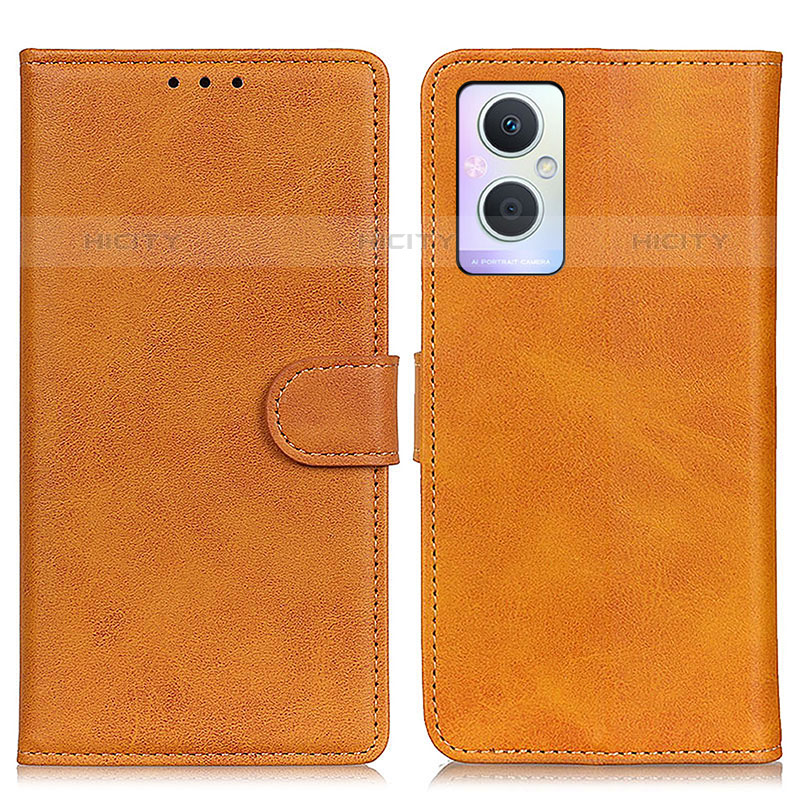 Funda de Cuero Cartera con Soporte Carcasa A04D para Oppo F21 Pro 5G Marron