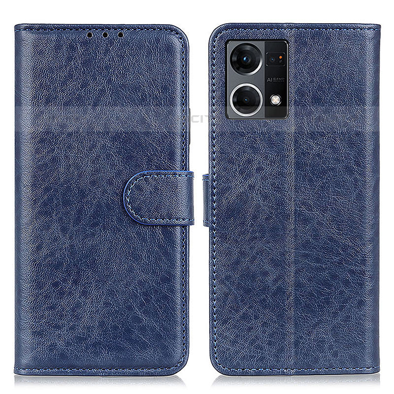 Funda de Cuero Cartera con Soporte Carcasa A04D para Oppo F21s Pro 4G Azul