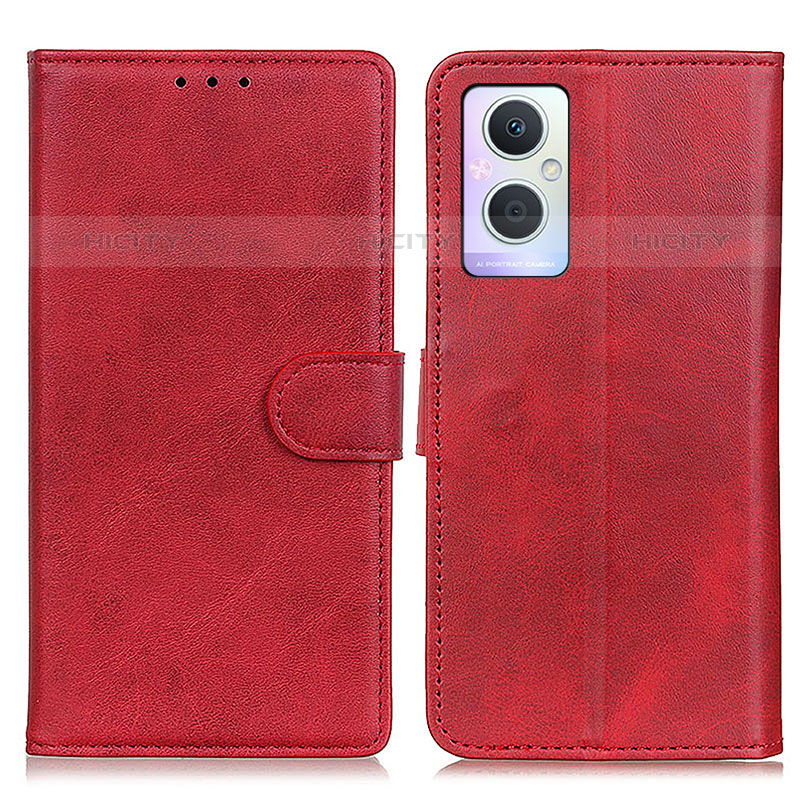 Funda de Cuero Cartera con Soporte Carcasa A04D para Oppo F21s Pro 5G Rojo