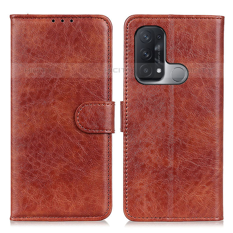 Funda de Cuero Cartera con Soporte Carcasa A04D para Oppo Reno5 A Marron