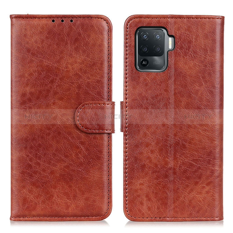 Funda de Cuero Cartera con Soporte Carcasa A04D para Oppo Reno5 Lite