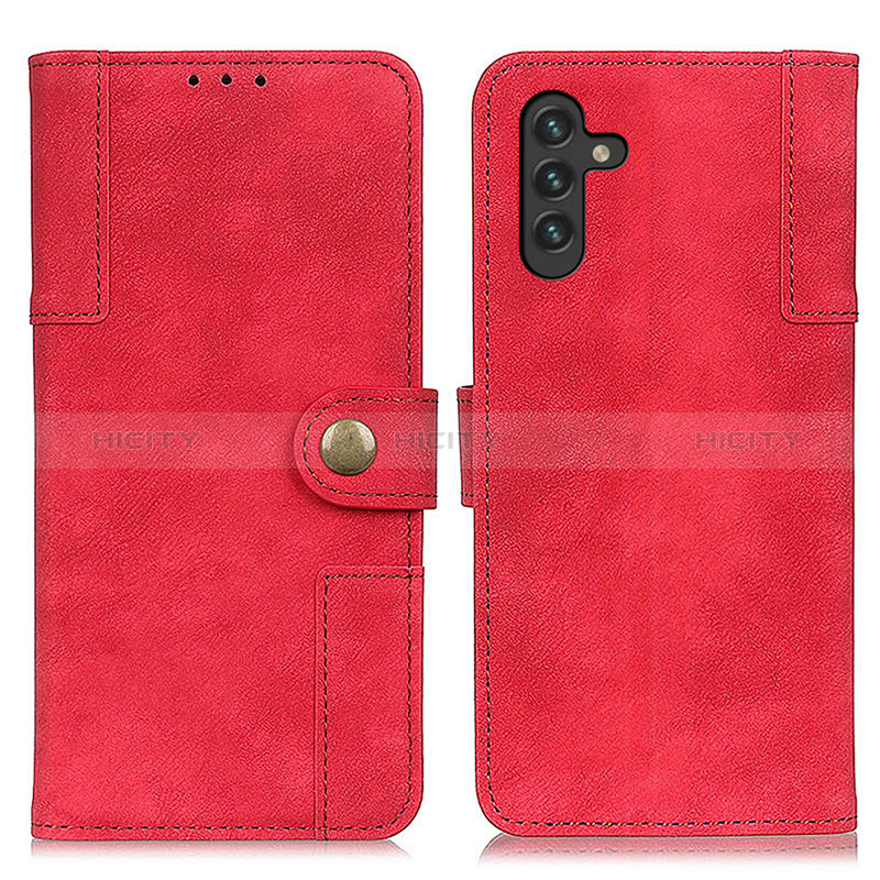 Funda de Cuero Cartera con Soporte Carcasa A04D para Samsung Galaxy A04s Rojo