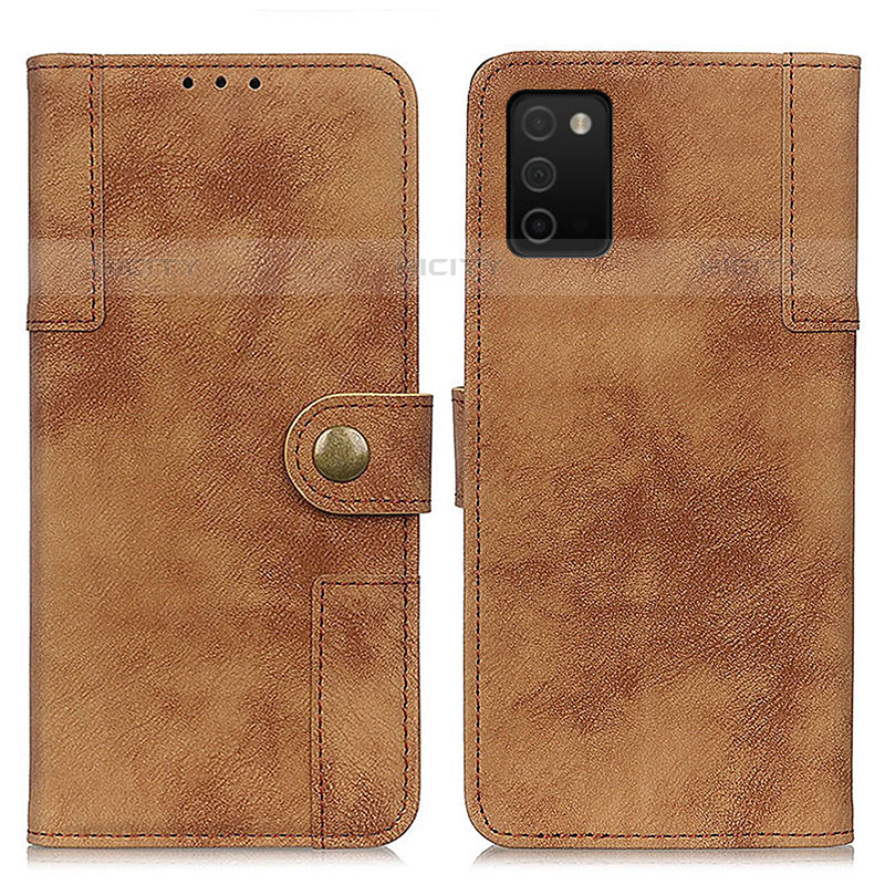 Funda de Cuero Cartera con Soporte Carcasa A04D para Samsung Galaxy M02s Marron