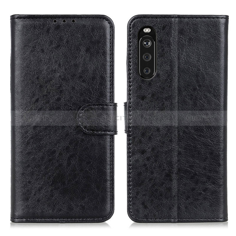 Funda de Cuero Cartera con Soporte Carcasa A04D para Sony Xperia 10 III SOG04 Negro