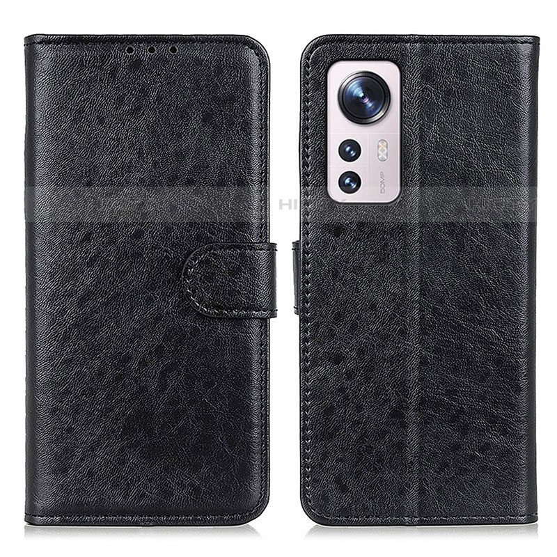 Funda de Cuero Cartera con Soporte Carcasa A04D para Xiaomi Mi 12 Lite 5G Negro