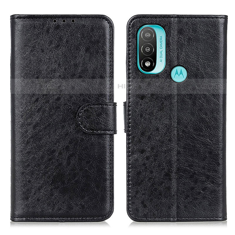 Funda de Cuero Cartera con Soporte Carcasa A05D para Motorola Moto E30 Negro