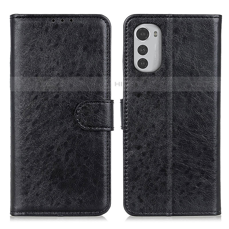 Funda de Cuero Cartera con Soporte Carcasa A05D para Motorola Moto E32 Negro