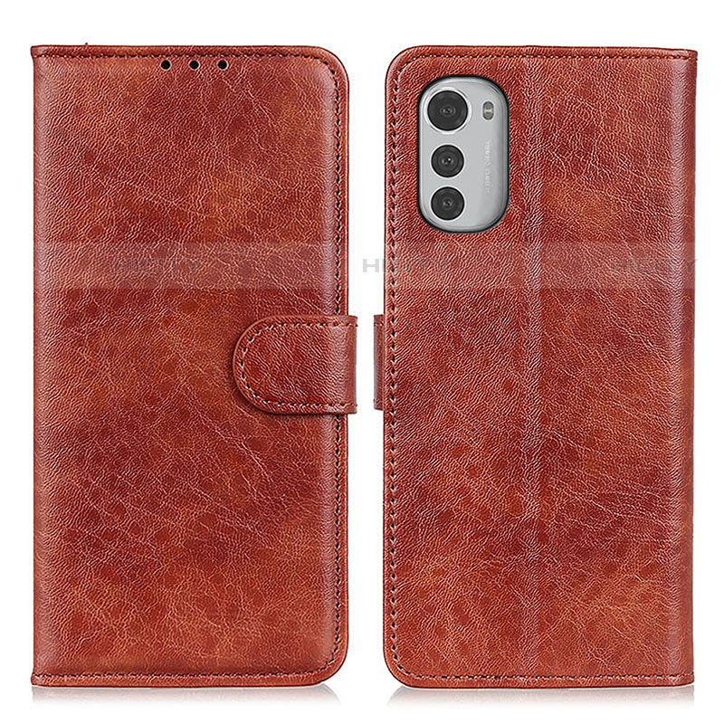 Funda de Cuero Cartera con Soporte Carcasa A05D para Motorola Moto E32s Marron