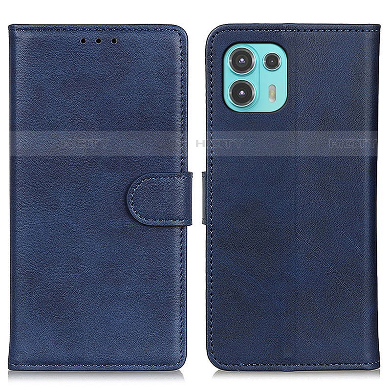 Funda de Cuero Cartera con Soporte Carcasa A05D para Motorola Moto Edge 20 Lite 5G Azul