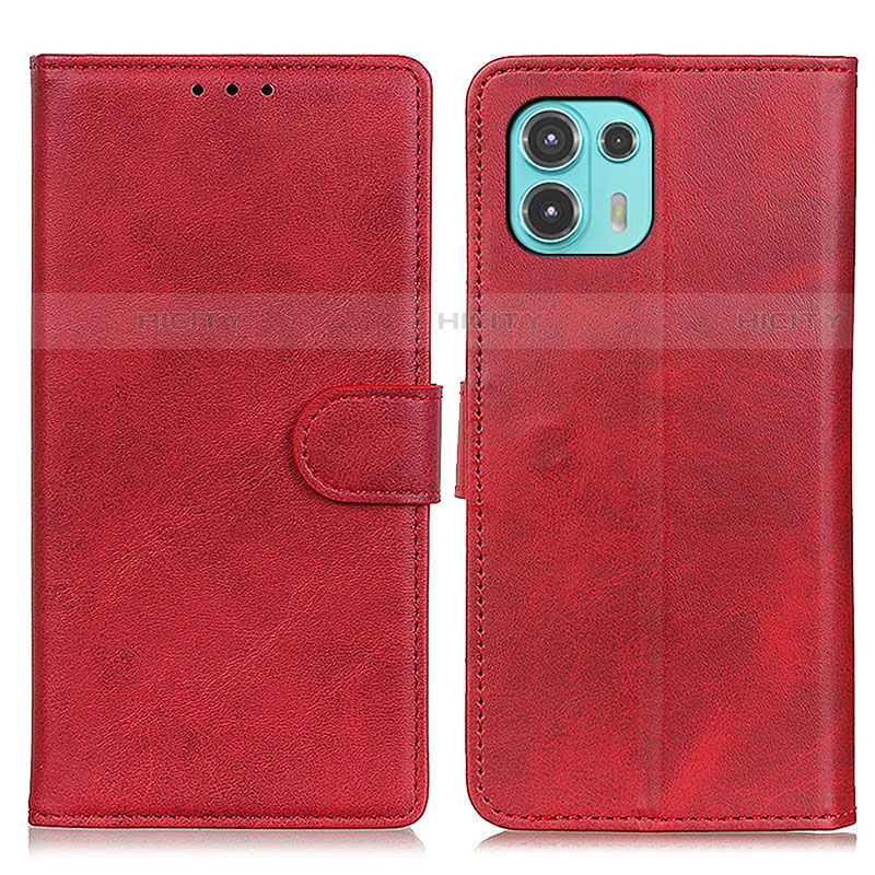 Funda de Cuero Cartera con Soporte Carcasa A05D para Motorola Moto Edge 20 Lite 5G Rojo