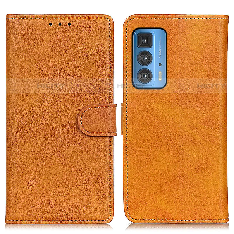 Funda de Cuero Cartera con Soporte Carcasa A05D para Motorola Moto Edge 20 Pro 5G Marron