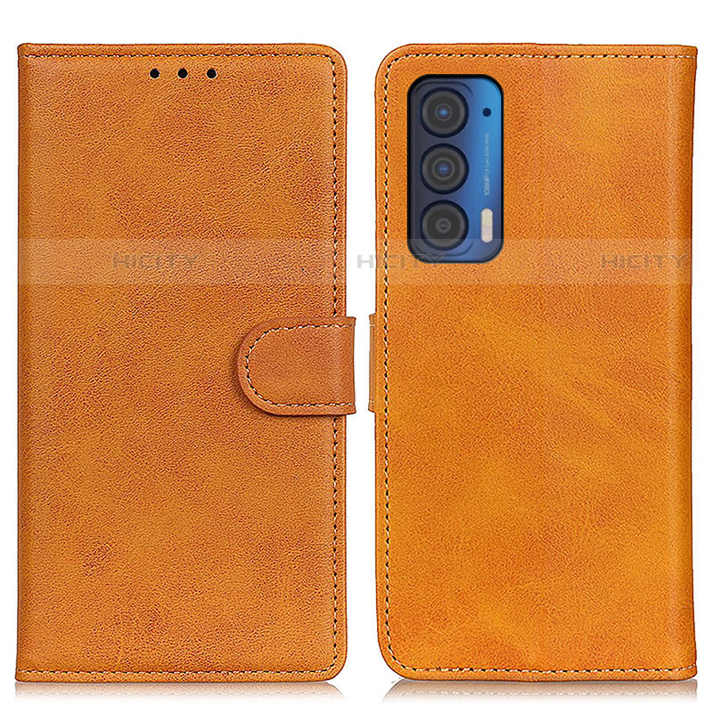 Funda de Cuero Cartera con Soporte Carcasa A05D para Motorola Moto Edge (2021) 5G Marron