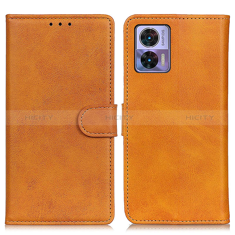 Funda de Cuero Cartera con Soporte Carcasa A05D para Motorola Moto Edge 30 Lite 5G Marron