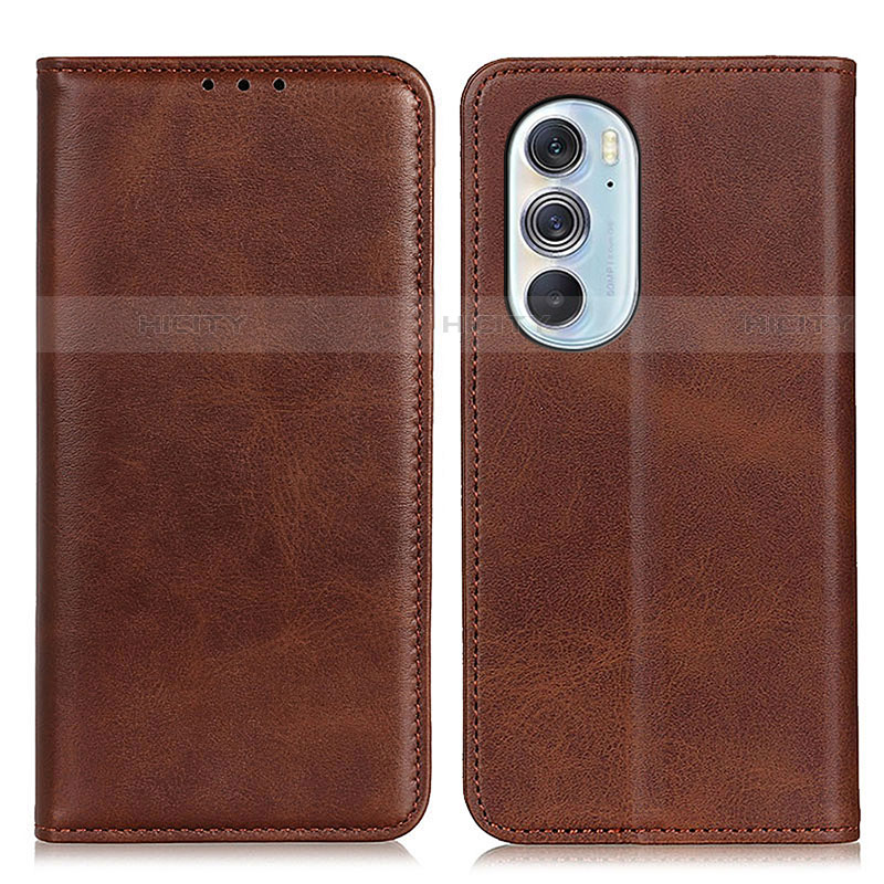 Funda de Cuero Cartera con Soporte Carcasa A05D para Motorola Moto Edge Plus (2022) 5G Marron