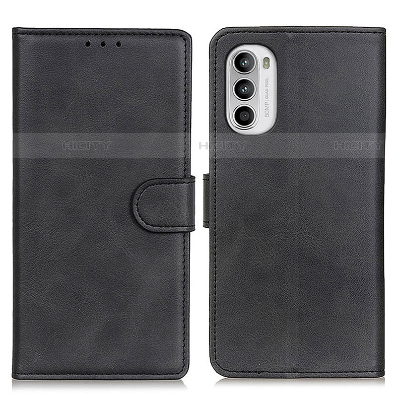 Funda de Cuero Cartera con Soporte Carcasa A05D para Motorola MOTO G52 Negro