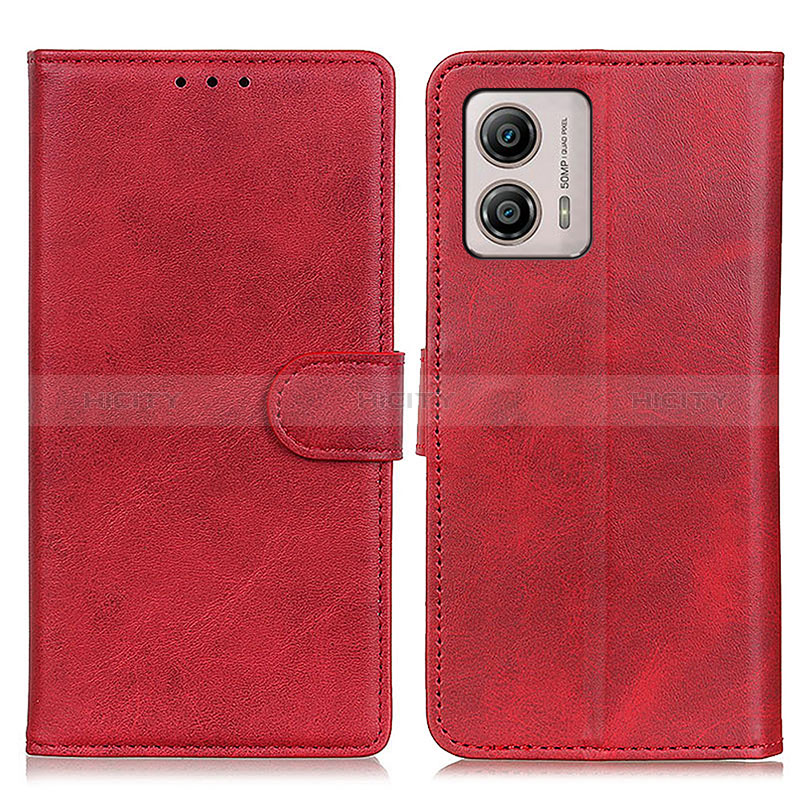 Funda de Cuero Cartera con Soporte Carcasa A05D para Motorola Moto G53y 5G Rojo