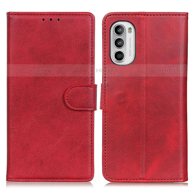 Funda de Cuero Cartera con Soporte Carcasa A05D para Motorola Moto G71s 5G Rojo