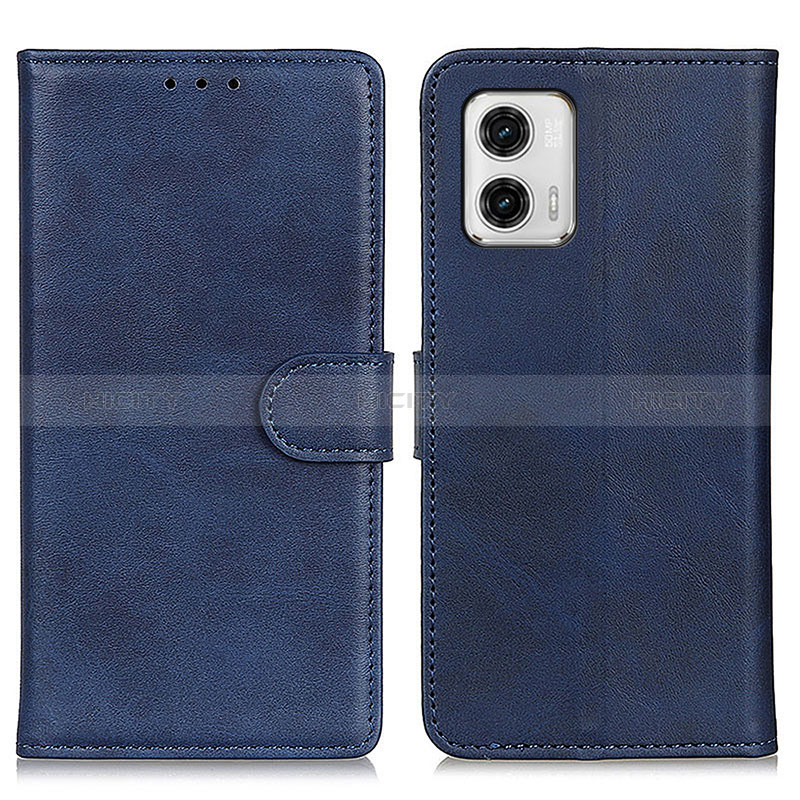 Funda de Cuero Cartera con Soporte Carcasa A05D para Motorola Moto G73 5G Azul