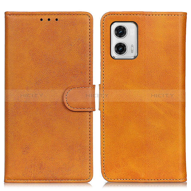 Funda de Cuero Cartera con Soporte Carcasa A05D para Motorola Moto G73 5G Marron