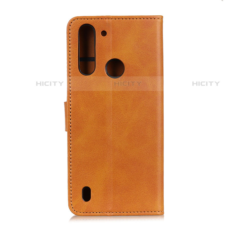 Funda de Cuero Cartera con Soporte Carcasa A05D para Motorola Moto One Fusion Marron