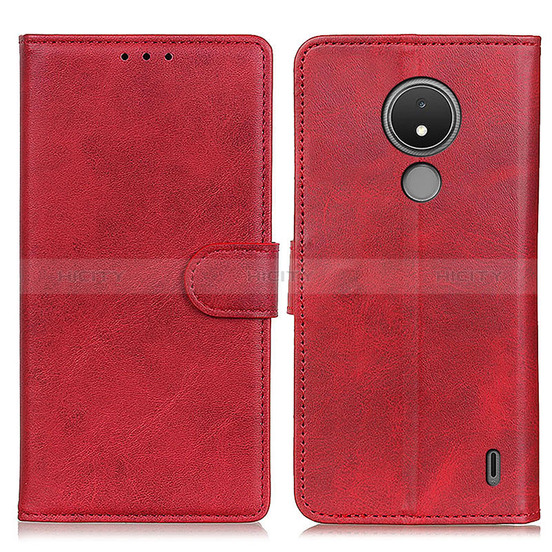 Funda de Cuero Cartera con Soporte Carcasa A05D para Nokia C21 Rojo