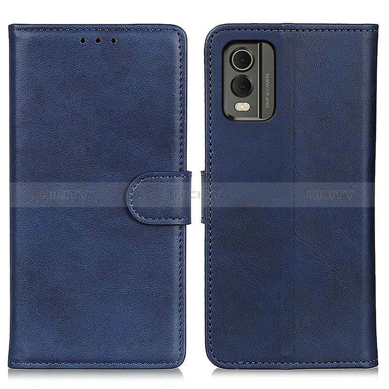 Funda de Cuero Cartera con Soporte Carcasa A05D para Nokia C32 Azul