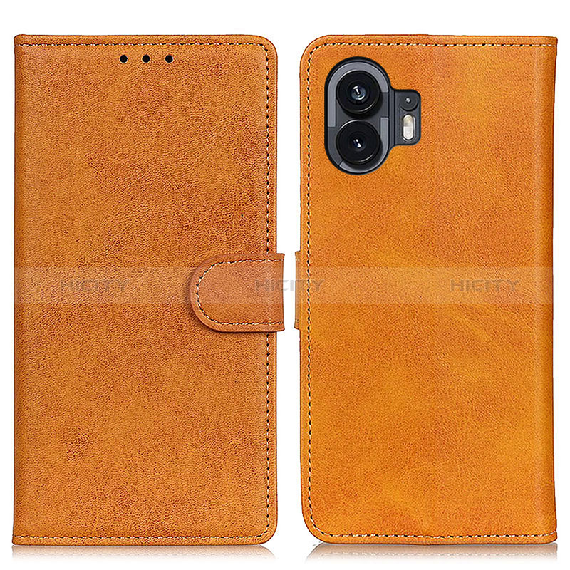 Funda de Cuero Cartera con Soporte Carcasa A05D para Nothing Phone 2 Marron