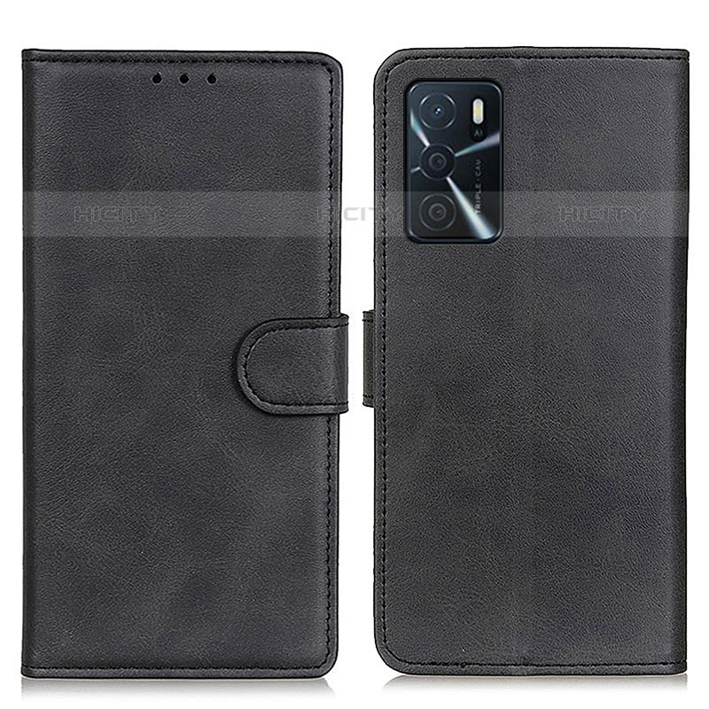 Funda de Cuero Cartera con Soporte Carcasa A05D para Oppo A16s Negro