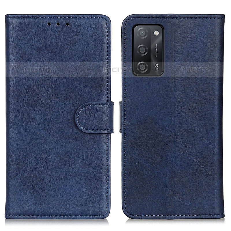 Funda de Cuero Cartera con Soporte Carcasa A05D para Oppo A55 5G Azul