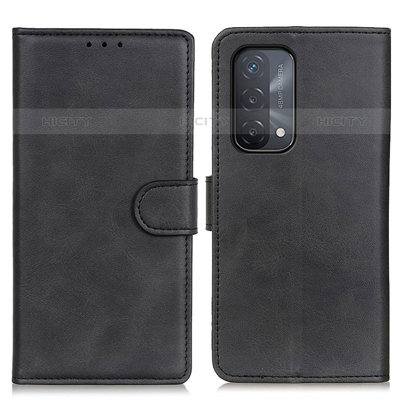 Funda de Cuero Cartera con Soporte Carcasa A05D para Oppo A93 5G Negro