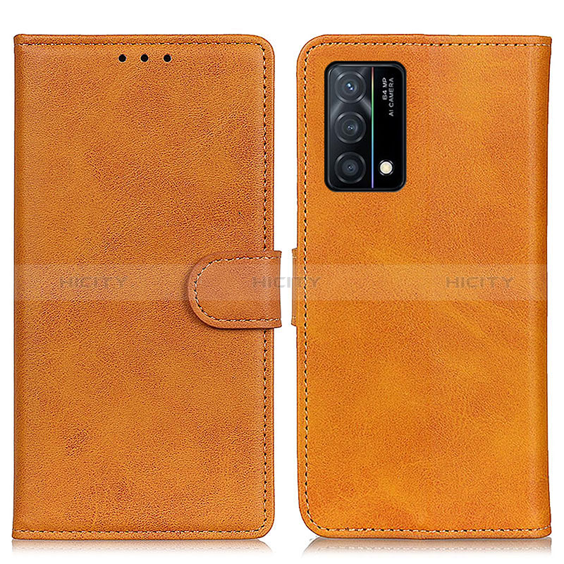 Funda de Cuero Cartera con Soporte Carcasa A05D para Oppo K9 5G Marron