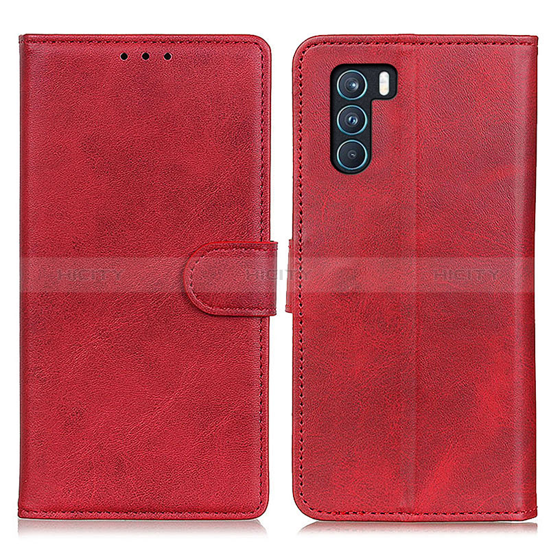 Funda de Cuero Cartera con Soporte Carcasa A05D para Oppo K9 Pro 5G Rojo