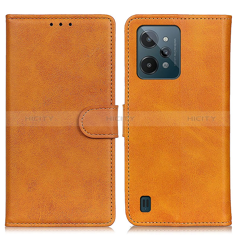 Funda de Cuero Cartera con Soporte Carcasa A05D para Realme C31 Marron