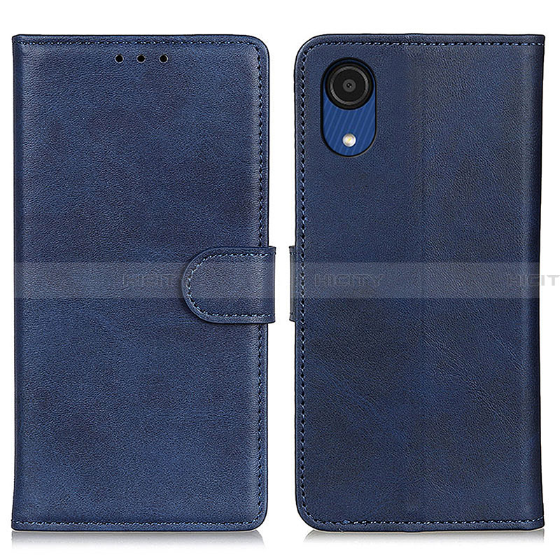 Funda de Cuero Cartera con Soporte Carcasa A05D para Samsung Galaxy A03 Core Azul