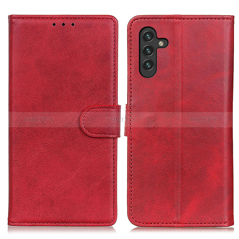 Funda de Cuero Cartera con Soporte Carcasa A05D para Samsung Galaxy A04s Rojo