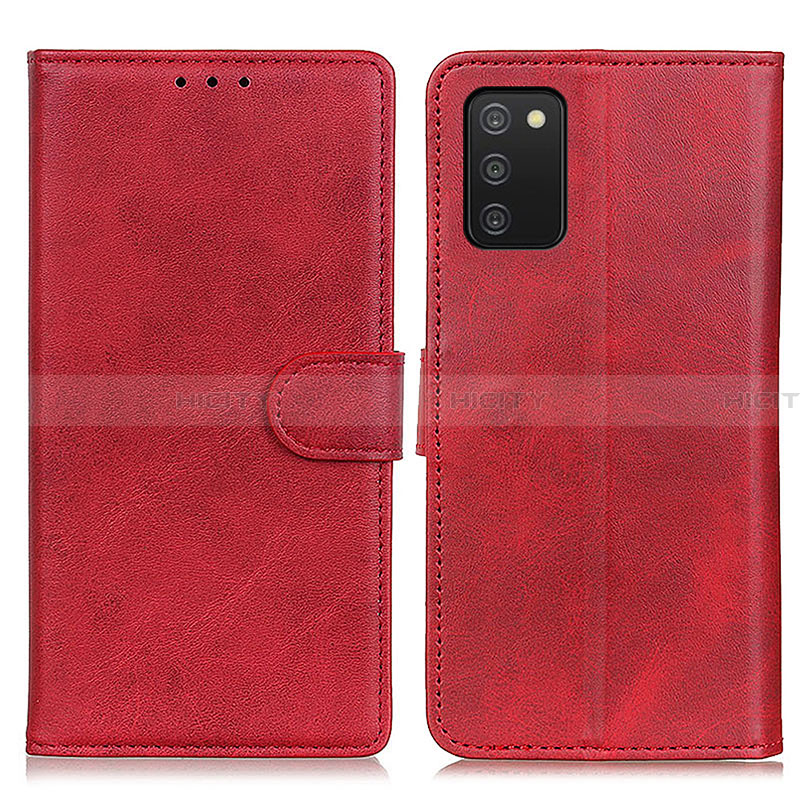 Funda de Cuero Cartera con Soporte Carcasa A05D para Samsung Galaxy F02S SM-E025F Rojo